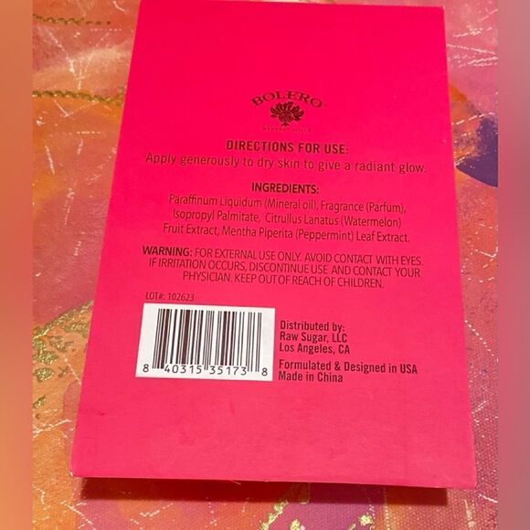 🛍️Bolero Refreshing Body Oil pack of 2 Watermelon 🍉 +Mint 1Fl OZ /29.5ml 🎁 - Picture 4 of 7